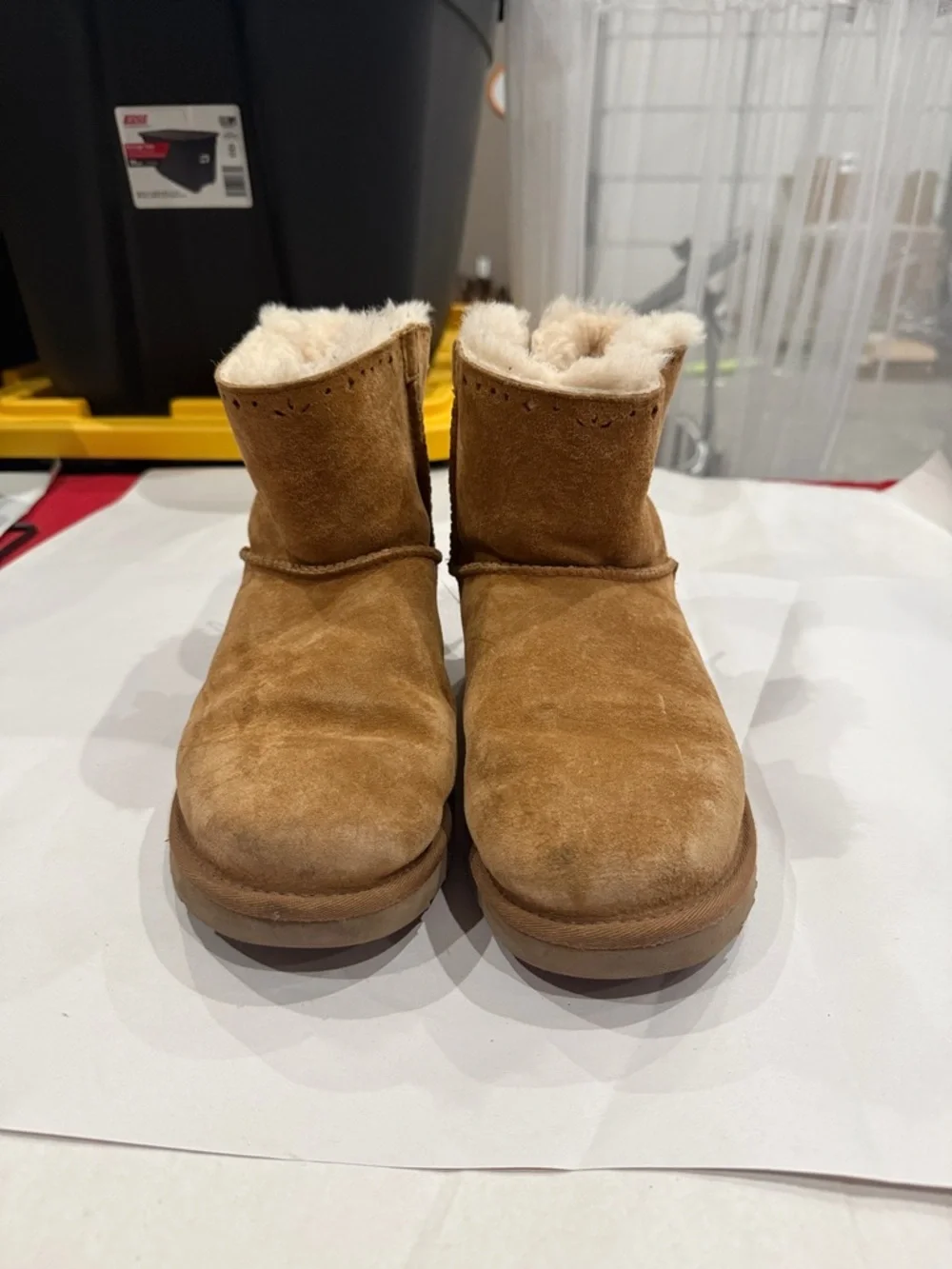 UGG Chestnut Short Shearling Suede Boots